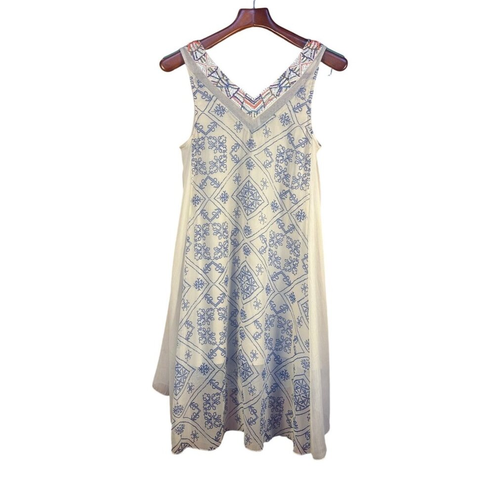 Free People Dress XS Boho Beaded Festival Southwest Print - Picture 2 of 8